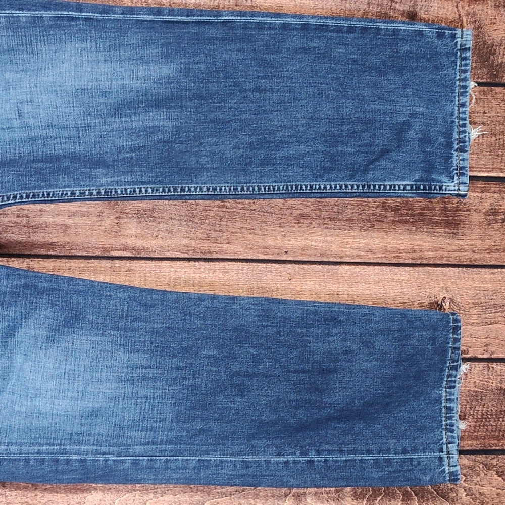 38x32 Vtg Straight Fit Original Red Tag Light Distressed Blue Jeans - Picture 12 of 16